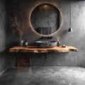 Rustic Floating Bathroom Vanity Washroom Entryway