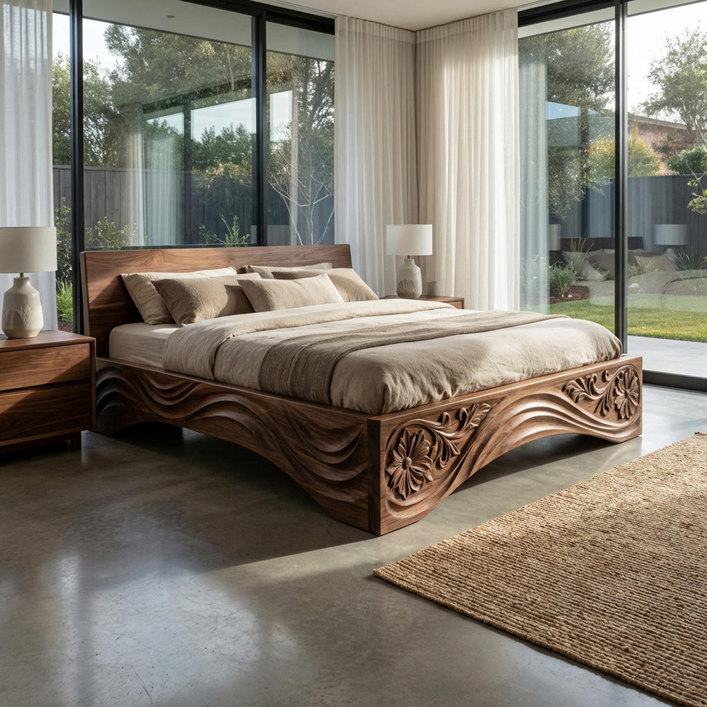 Rustic King Size Bed Frame For Bedroom And Home Interior