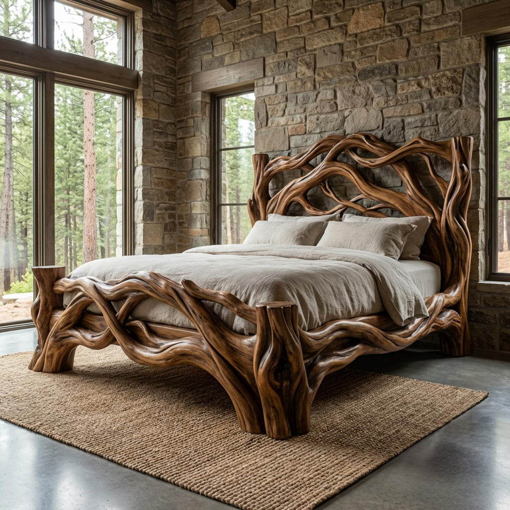 Rustic Bedroom Bed Design For Bedroom And Sleeping Space