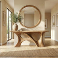 Organic Double Void Console Table Entryway Hallway Living Room