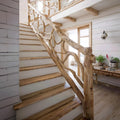Mid Century Solid Timber Staircase Hallway