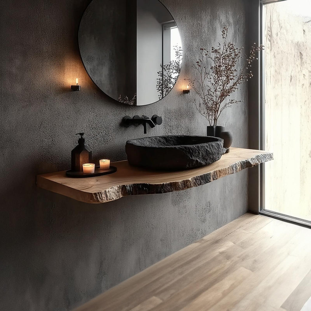 Rustic Floating Bathroom Vanity Modern Washroom