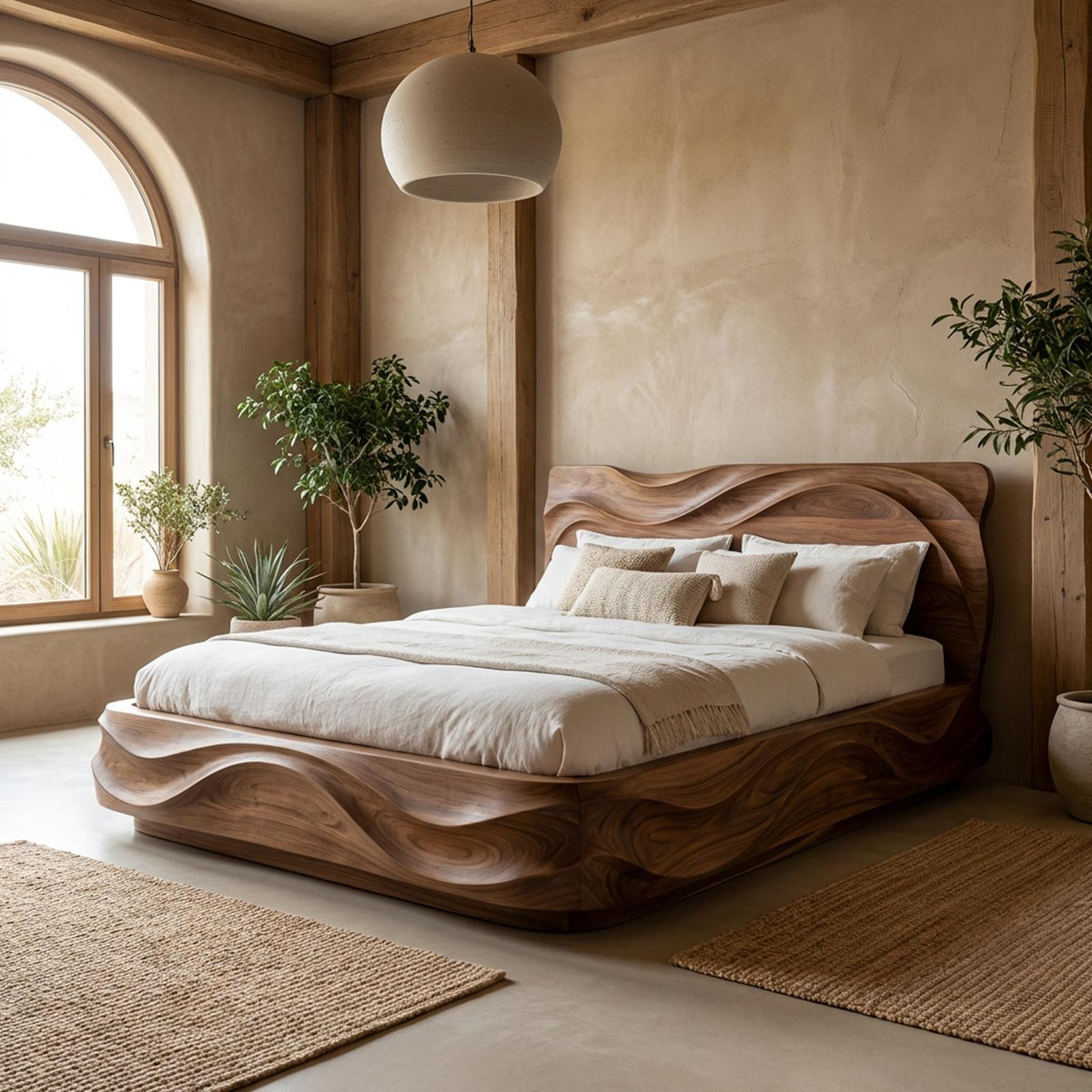 Rustic King Bed Frame For Bedroom Or Private Room