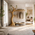 Midcentury Modern Tree Coat Rack Interior Corner