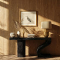 Modern Sculptural Wood Console Table, Handcrafted Entryway & Living Room Sofa Back Table