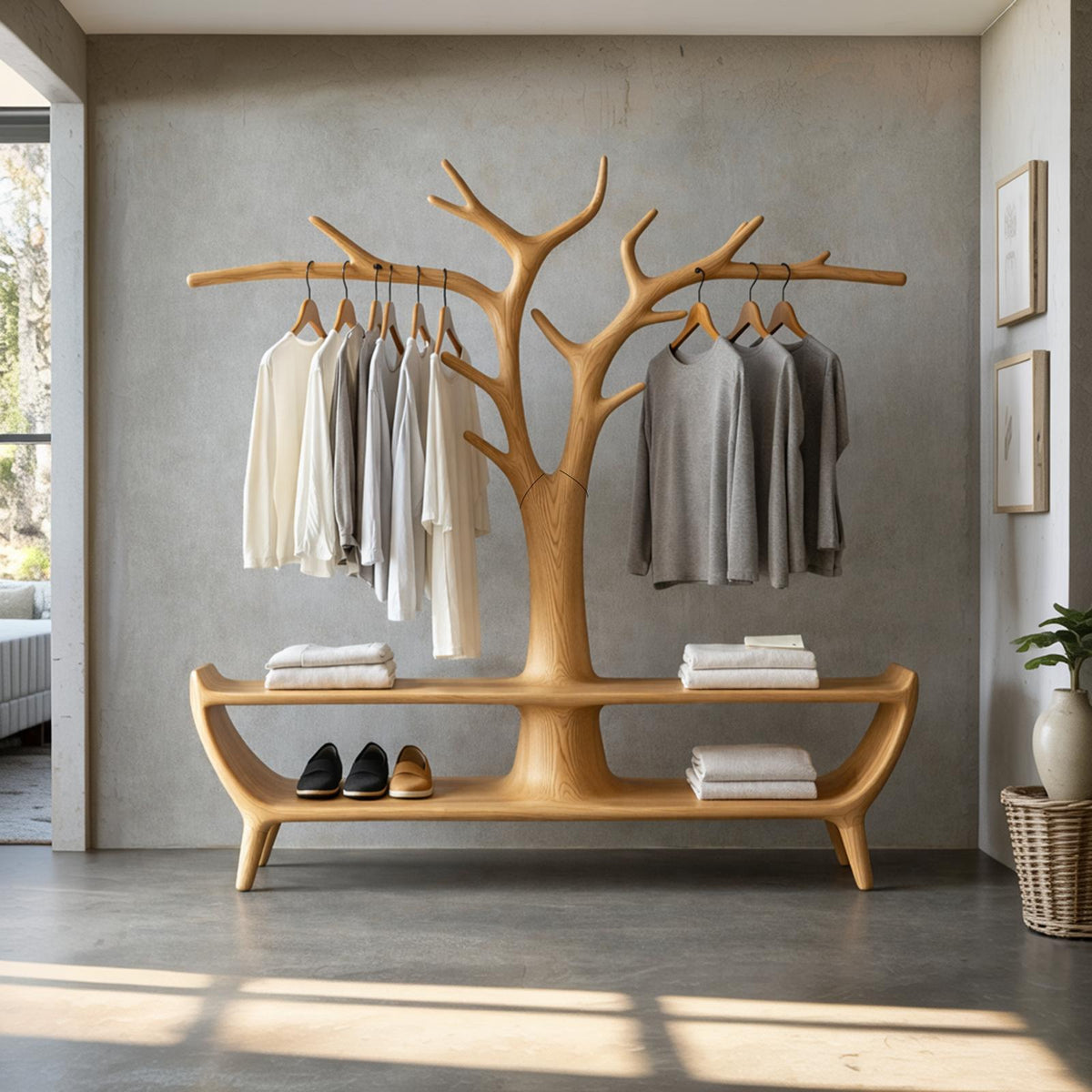 Midcentury Tree Inspired Coat Rack Home Entryway