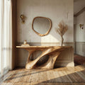Organic Twisted Base Console Table Entryway Hallway Living Room