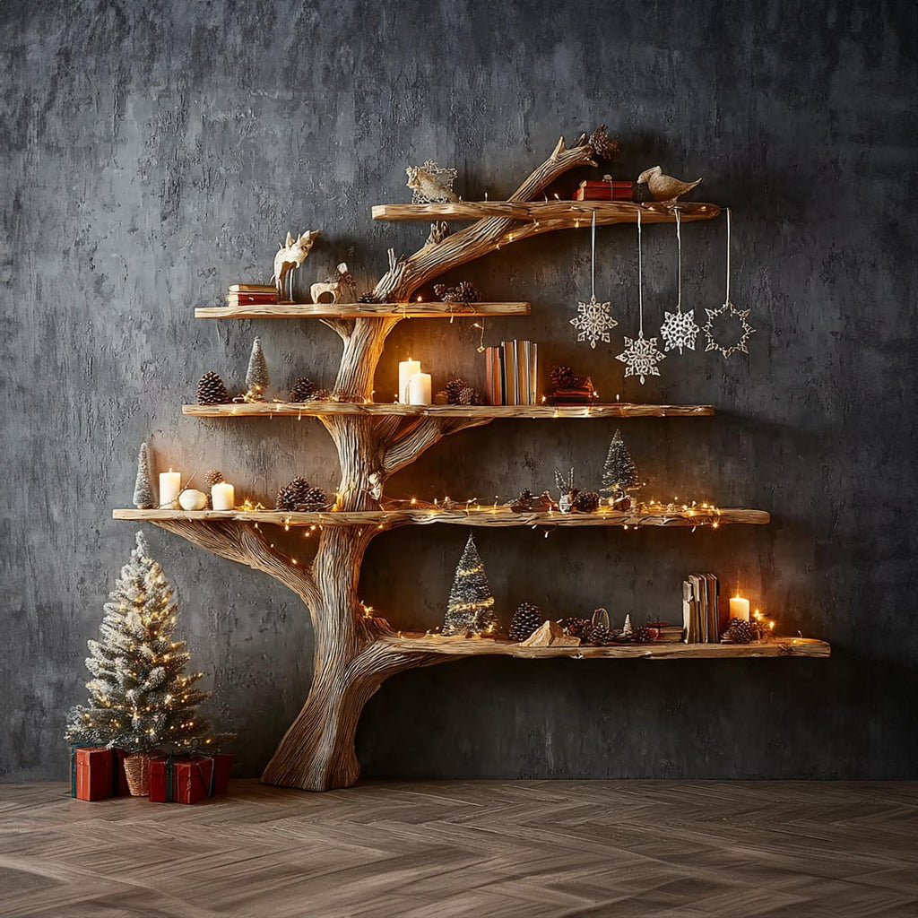 Rustic Tree Bookshelf Living Study