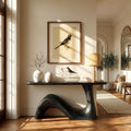 Organic Sculptural Console Table, Solid Wood Sofa Back & Entryway Accent Table for Living Room