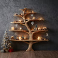 Rustic Tree Bookshelf Holiday Study Bedroom
