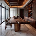 Rustic Handcrafted Solid Wood Dining Table Dining Room