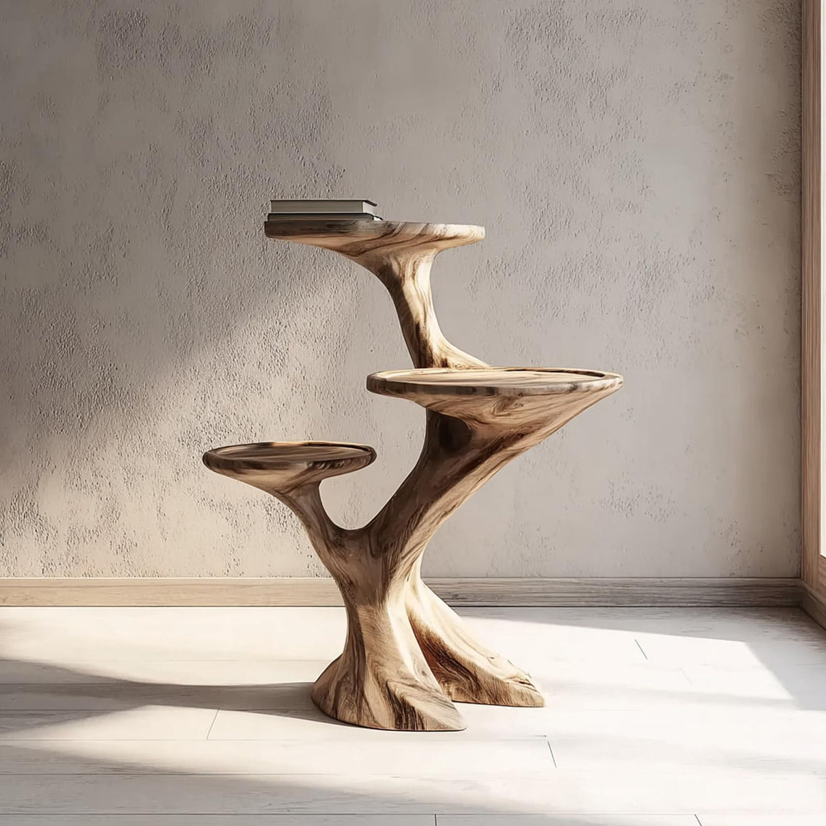 Rustic End Table Living Room Storage