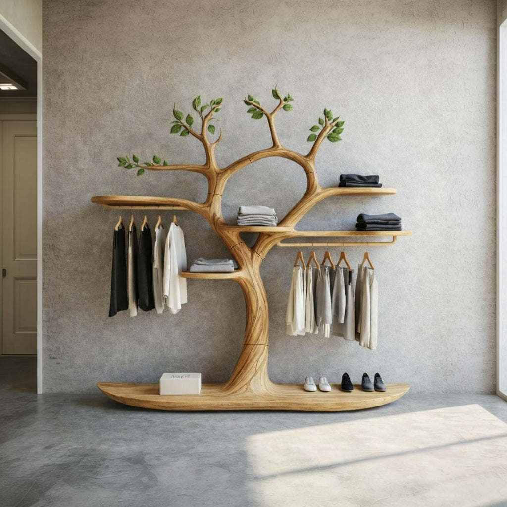 Rustic Tree Style Coat Rack Home Entryway Decor