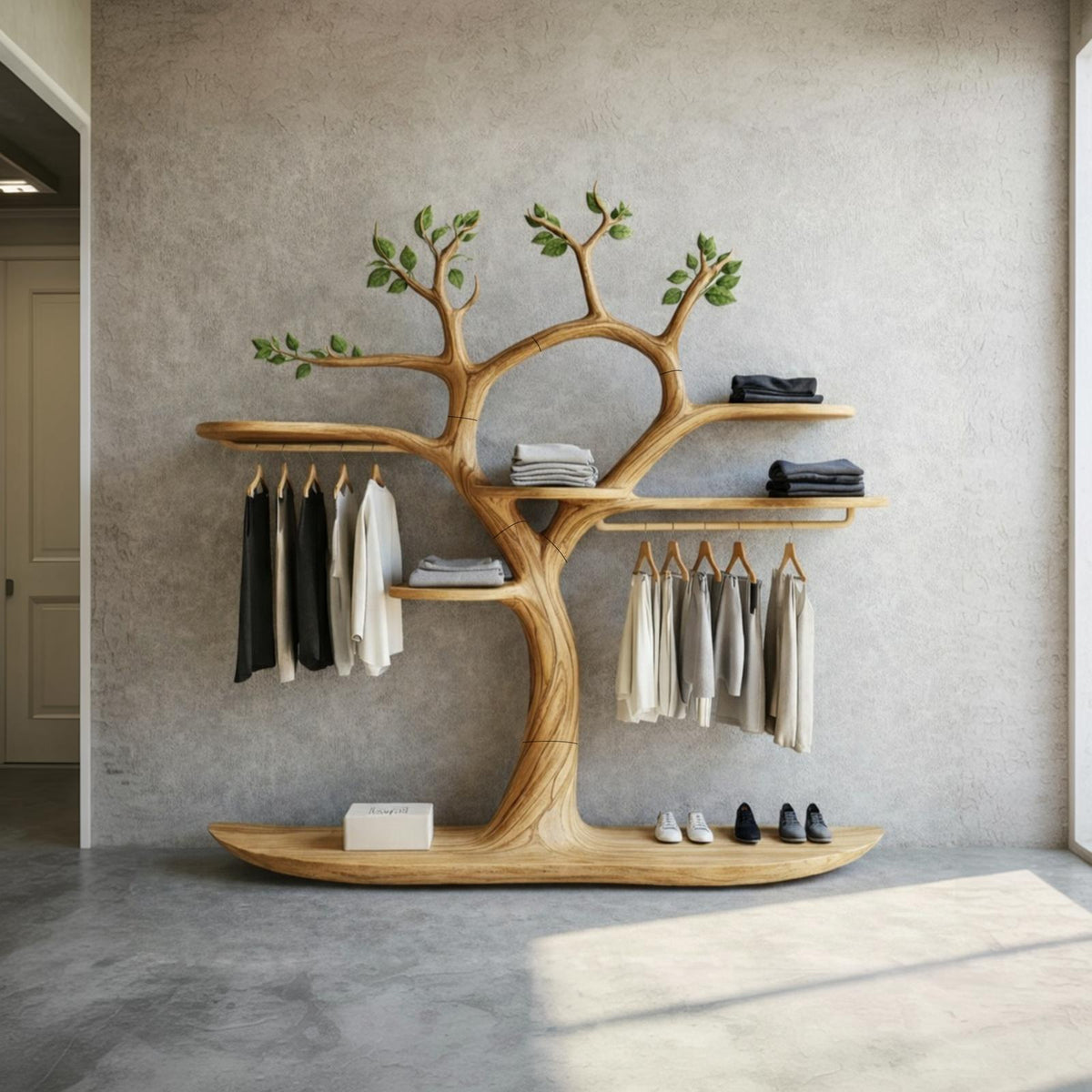 Rustic Tree Style Coat Rack Home Entryway Decor