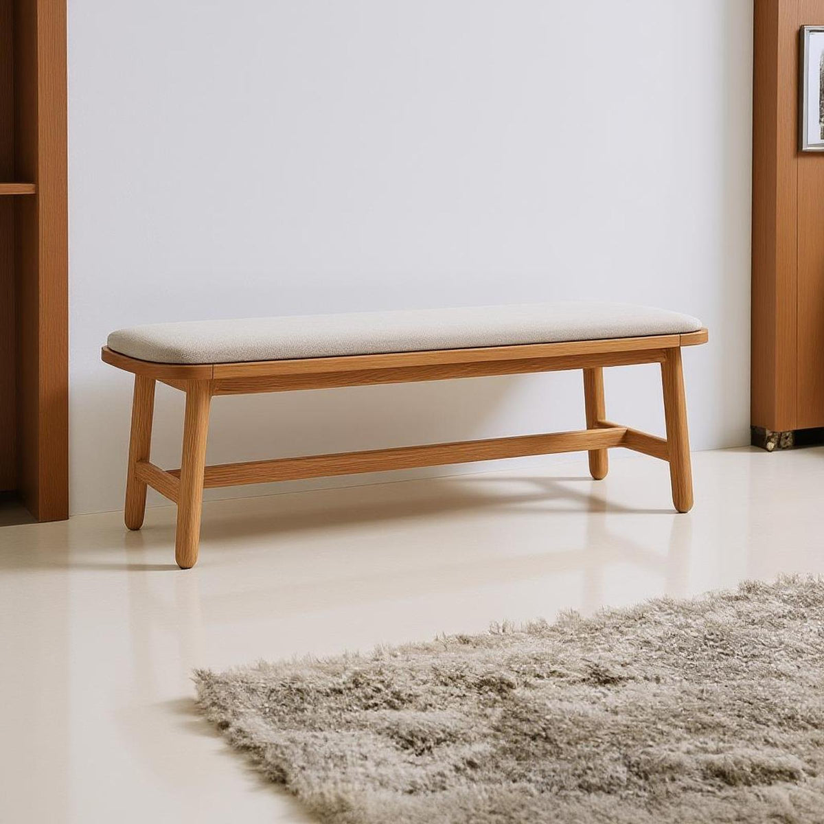 Mid Century Bench Bedroom Accent Furniture