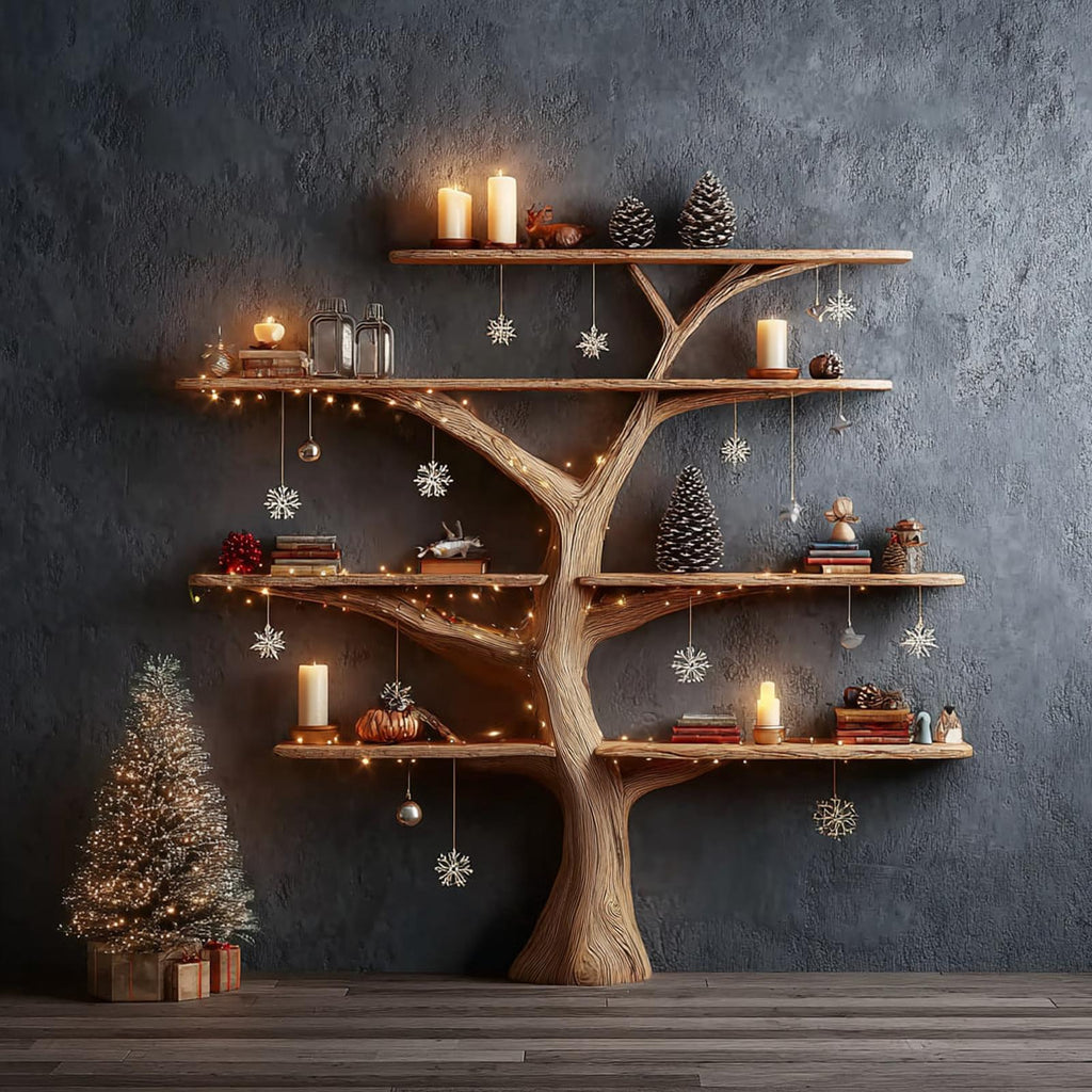 Mid Century Tree Bookshelf Living Bedroom
