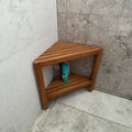 Wood Shower Bench Shower Stool With Shelf