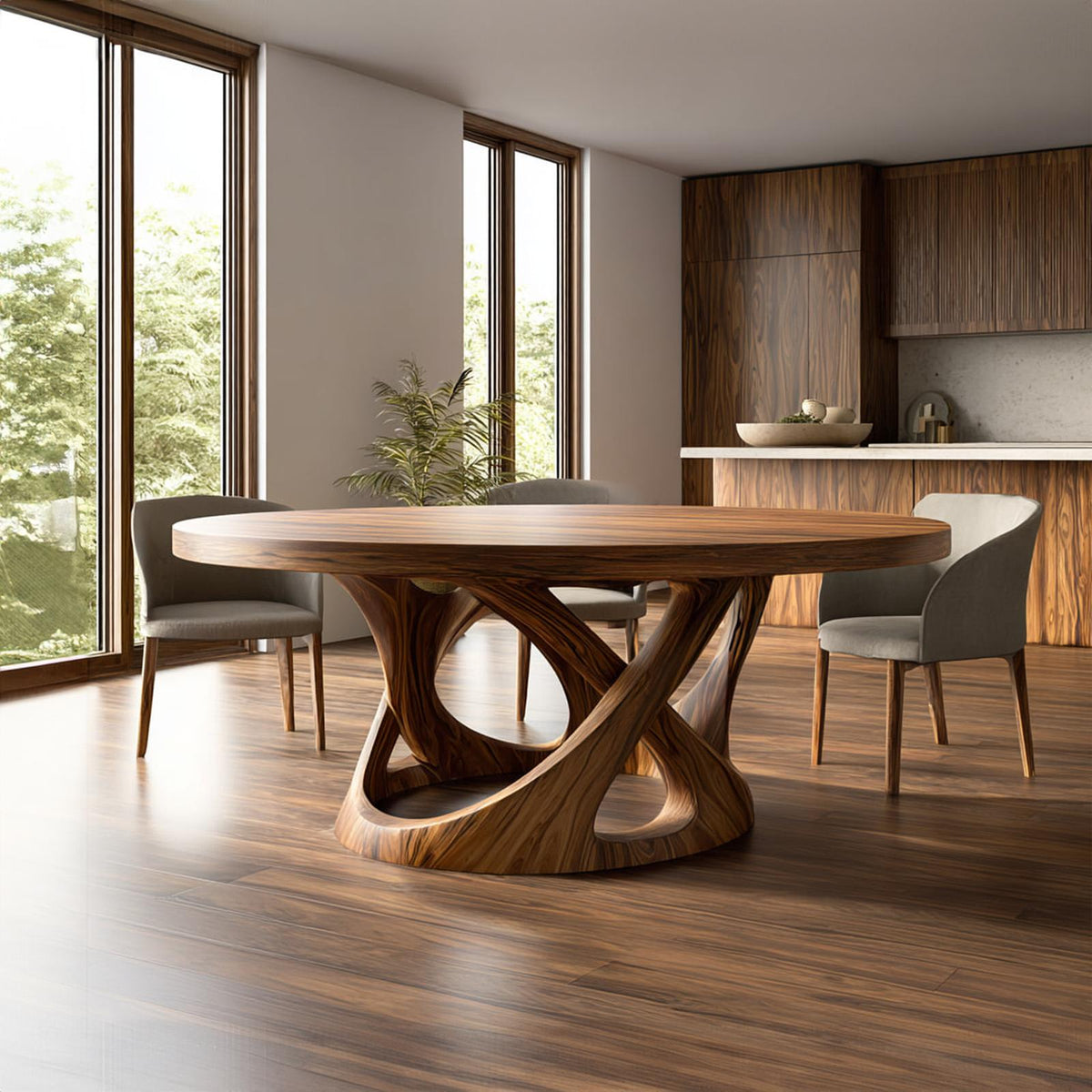 Organic Modern Dining Table Dining Room Or Kitchen