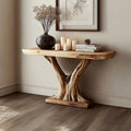 Rustic Solid Wood Console Table, Entryway & Living Room Accent Sofa Table, Model