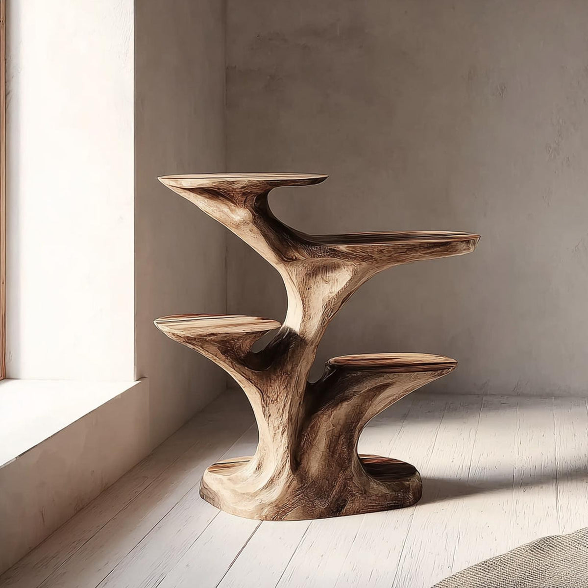 Rustic End Table Living Room Corner