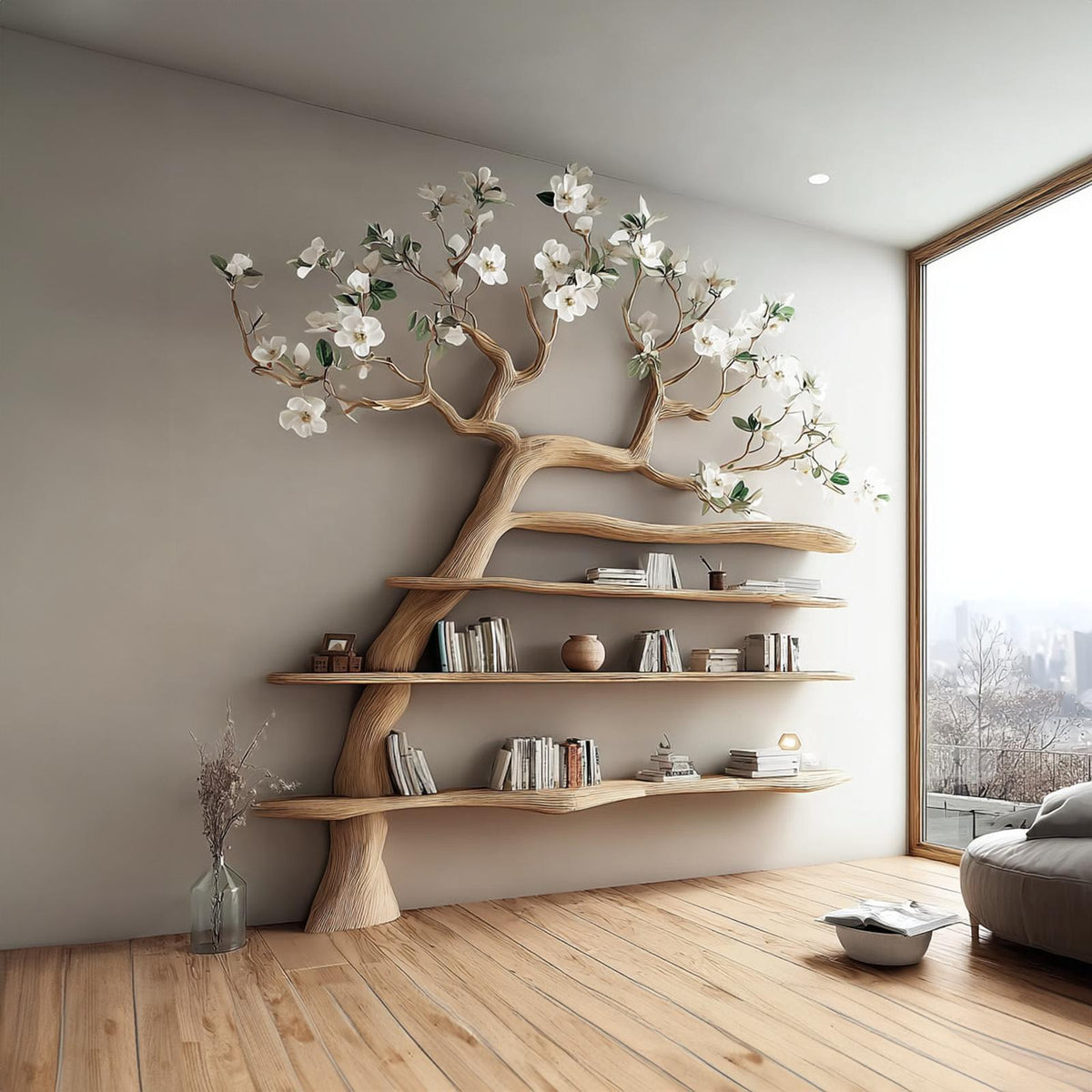 Mid Century Tree Bookshelf Holiday Home Office