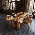 Mid Century Handcrafted Wood Dining Table Kitchen