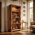 Mid Century Solid Wood Wine Cabinet Home Bar