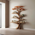 Rustic Tree Shelf Living Room Storage