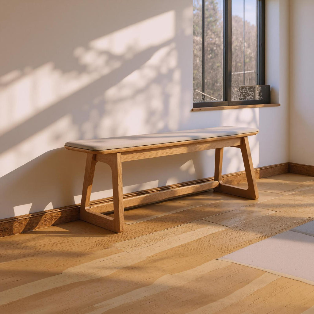 Mid Century Bench Entryway Dining Room Modern Seating
