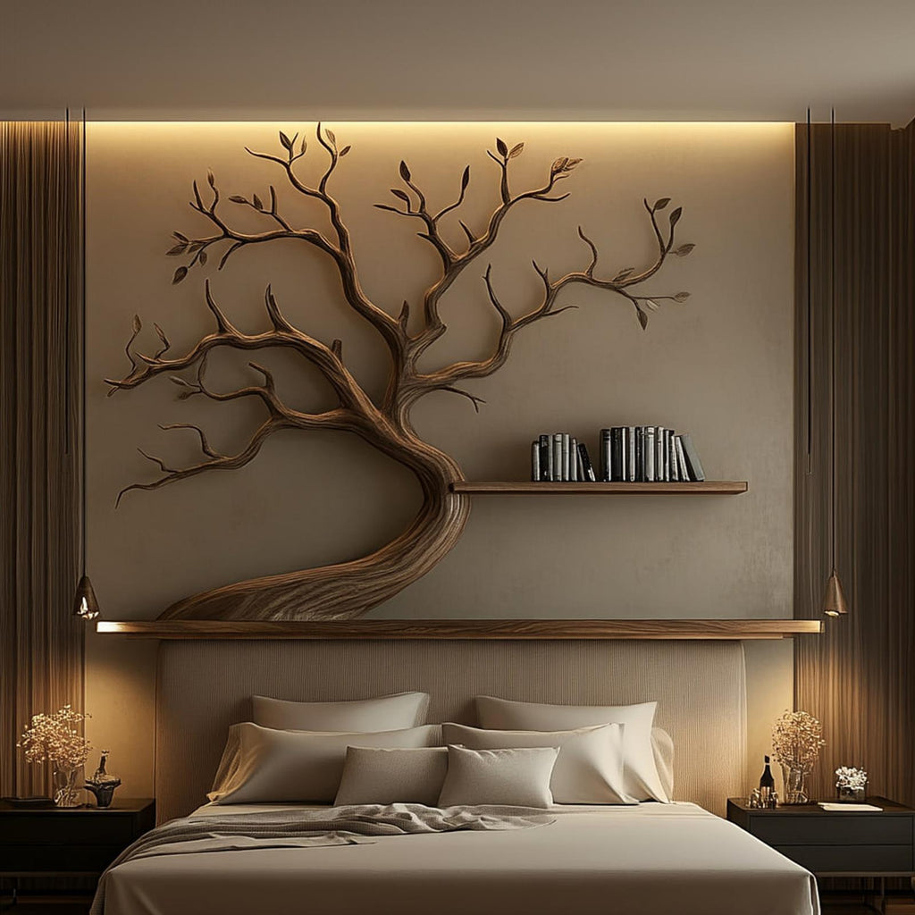 Mid Century Tree Branch Bookshelf Bedroom Wall Decor