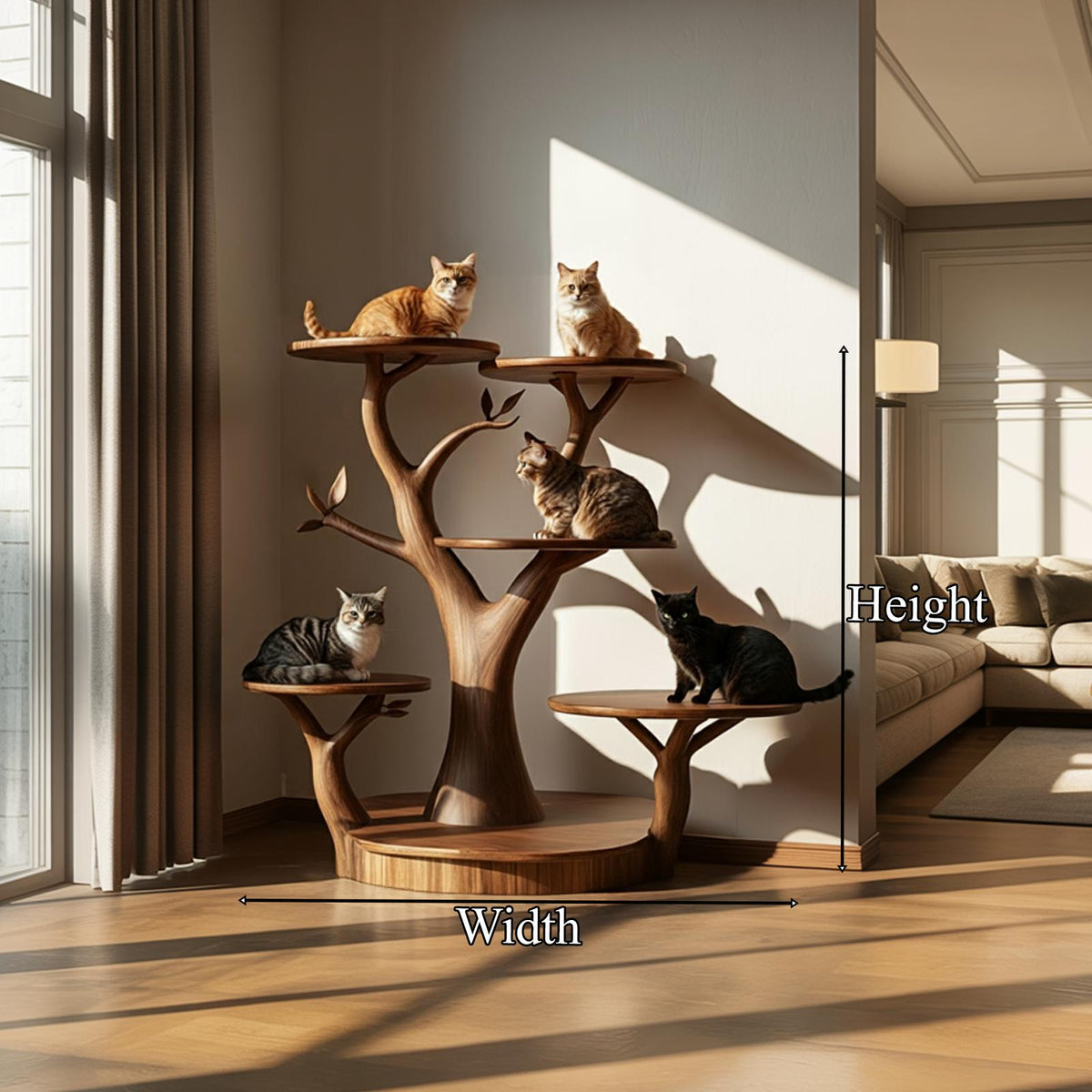 Handcrafted Cat Tree Pet Climbing Furniture Home Decor SINLKITT103