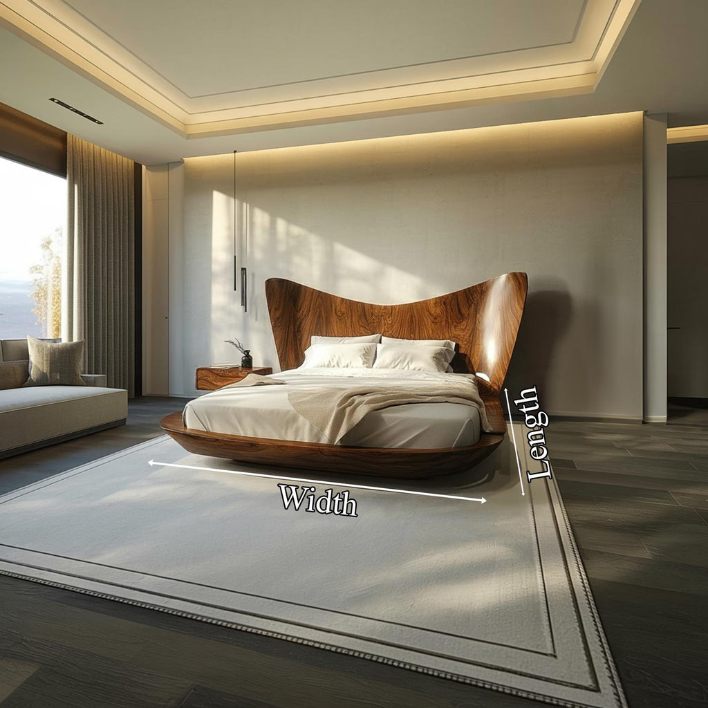 Contemporary Minimalist Bed Frame Bedroom Interior