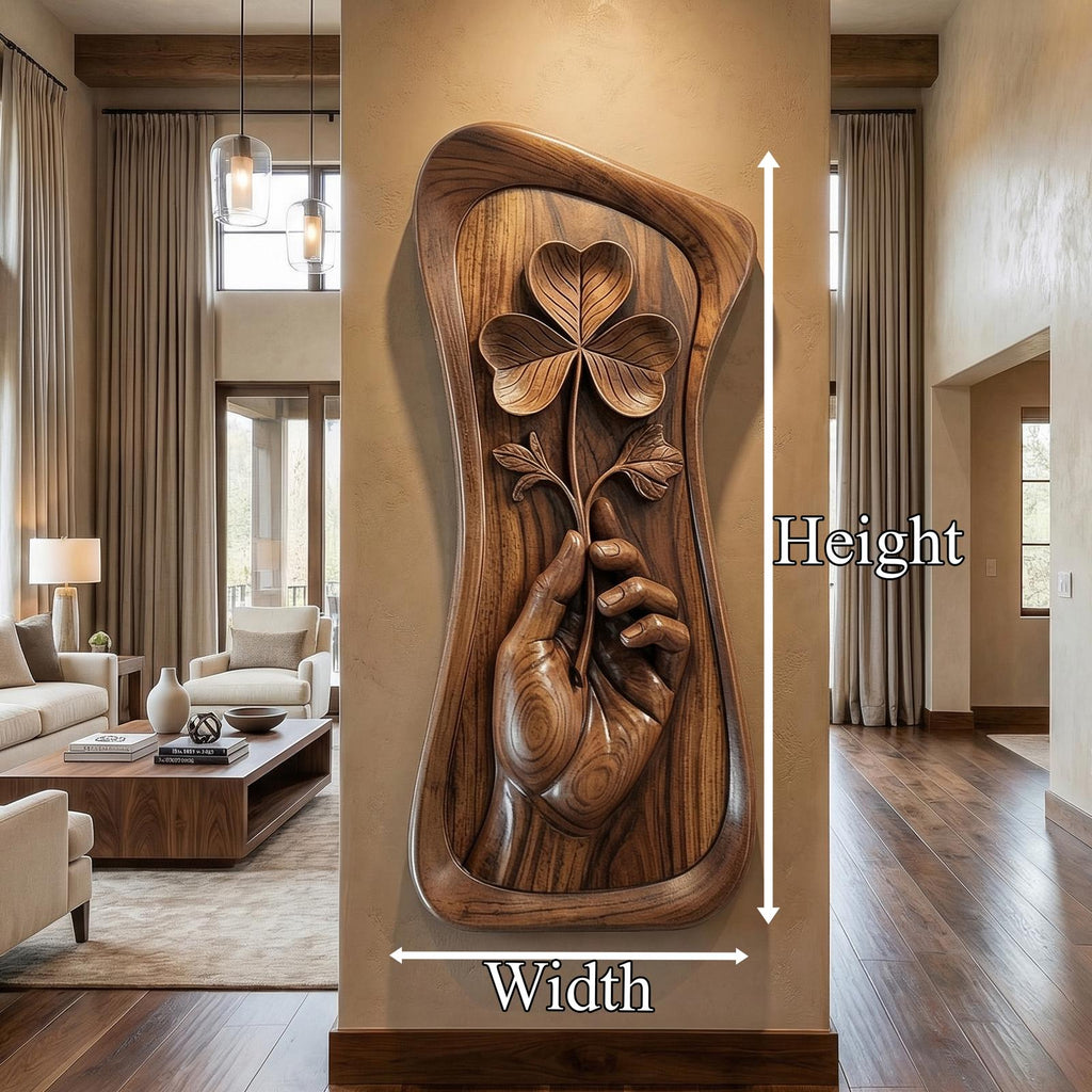 Mid Century Hand Carved Wood Sculpture Wall Art Living Room And Entryway