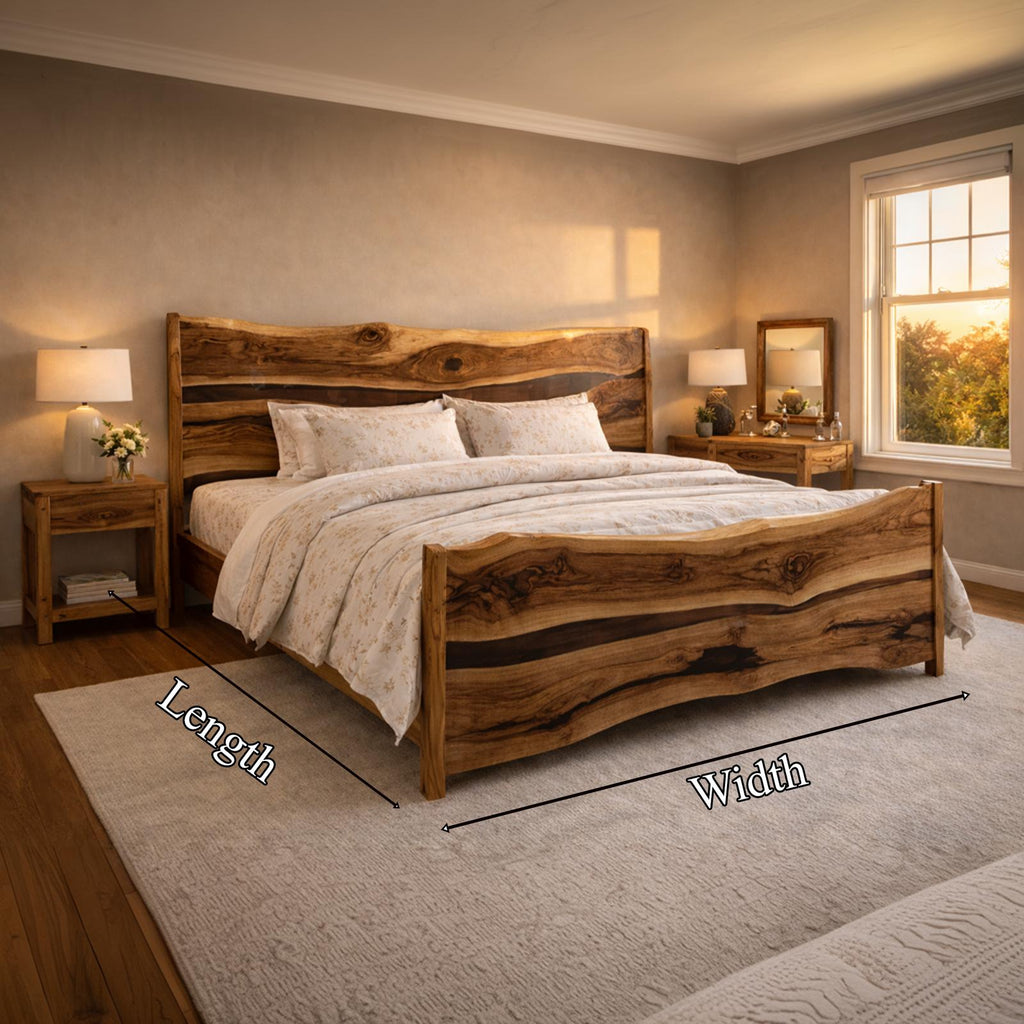 Rustic Live Edge Bed Frame Bedroom And Home