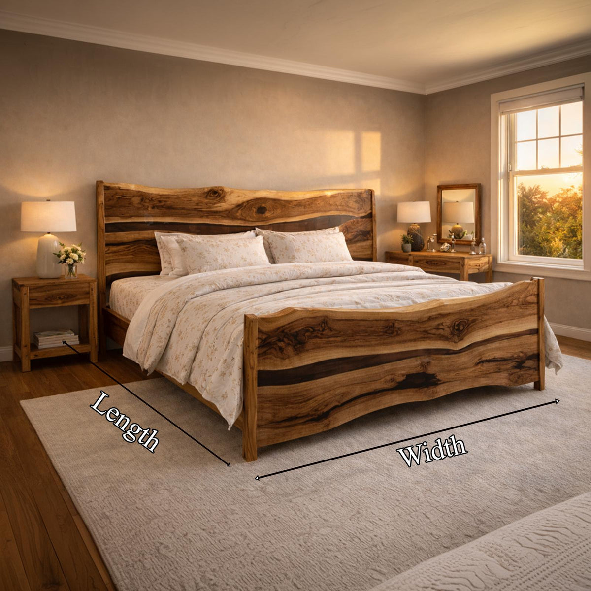 Rustic Live Edge Bed Frame Bedroom And Home