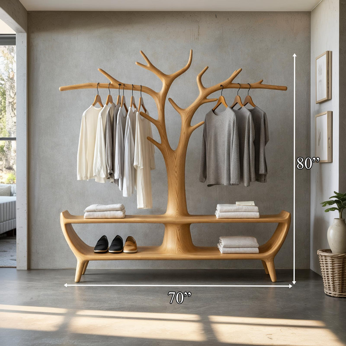 Midcentury Tree Inspired Coat Rack Home Entryway