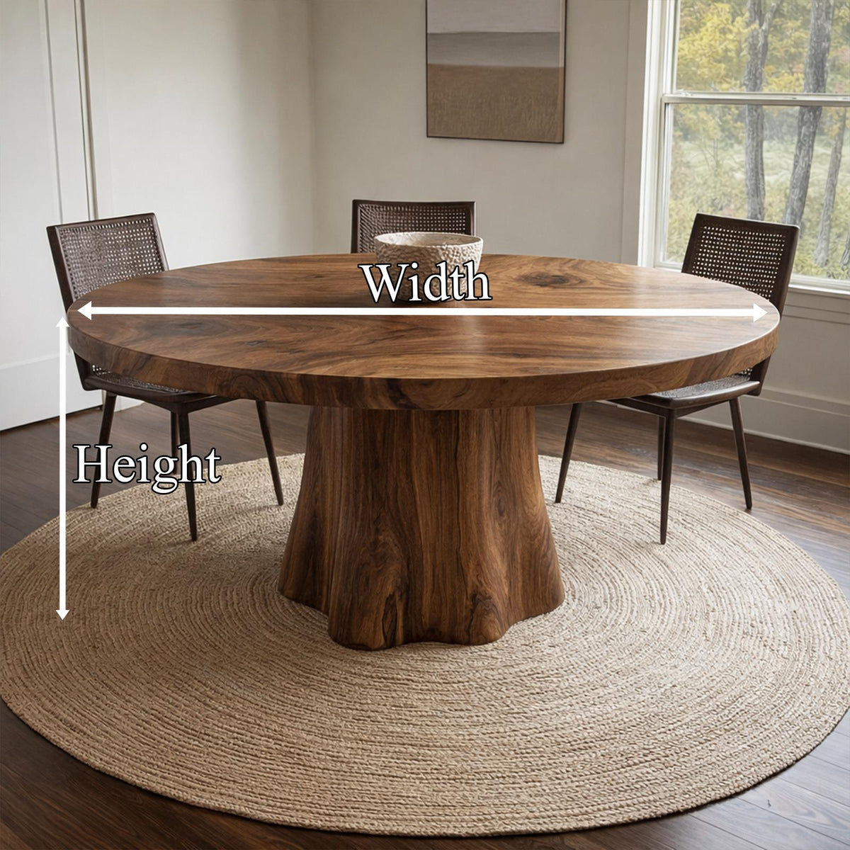 Rustic Round Dining Table For Dining Room And Kitchen SINLKIDT159