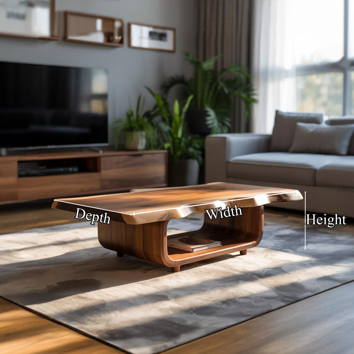 Mid Century Organic Coffee Table Living Room And Lounge Room