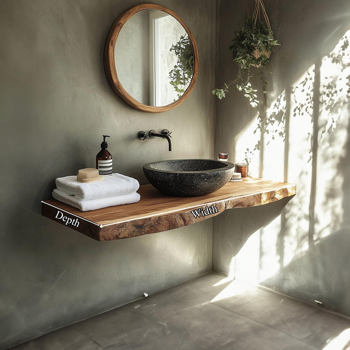 Rustic Compact Vanity Bathroom