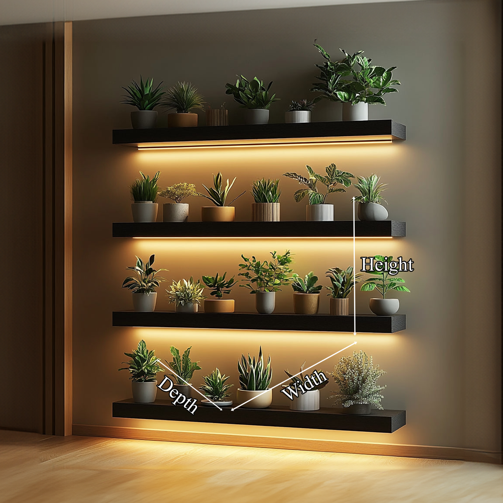 Modern Minimal Floating Shelf Living Room Or Bedroom