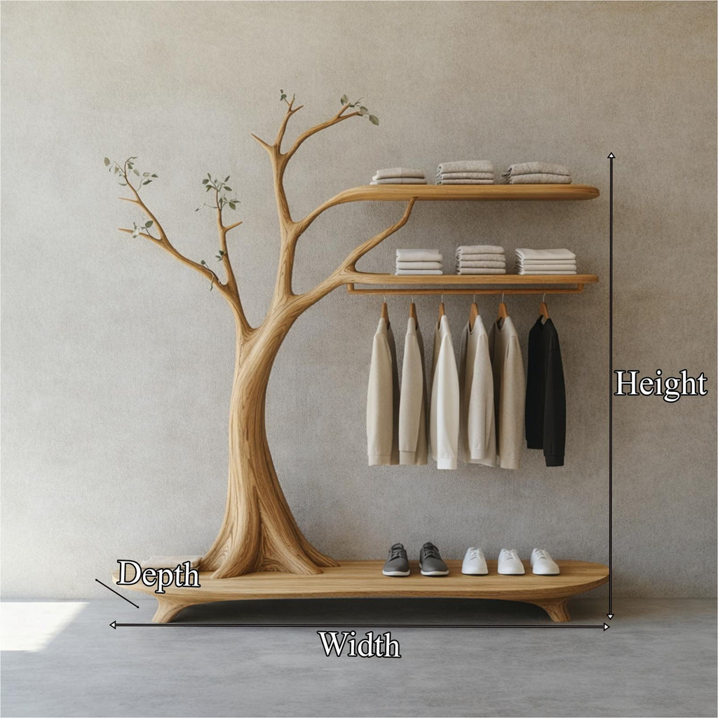 Rustic Tree Coat Rack Entryway Hallway