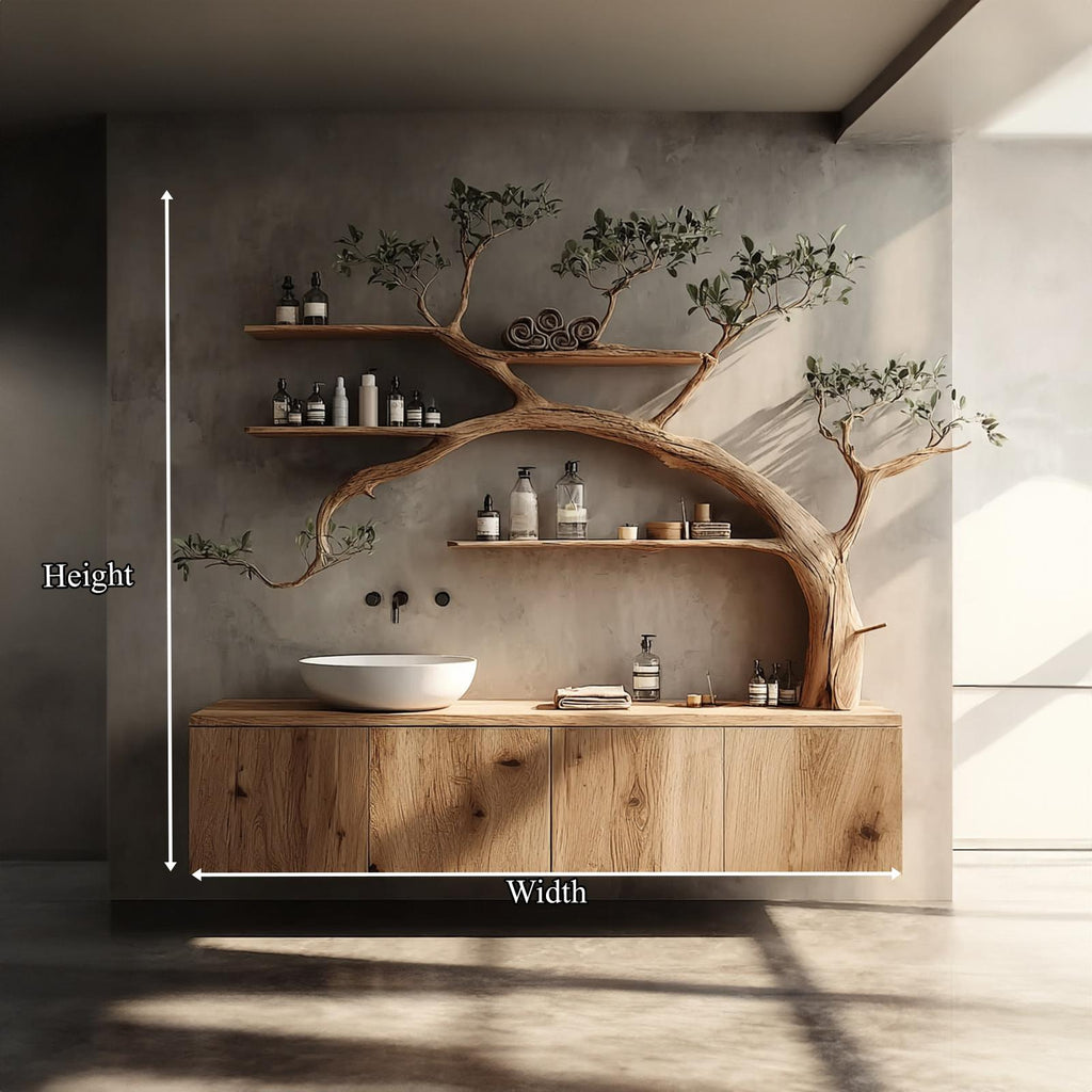 Rustic Organic Tree Inspired Vanity Bathroom Or Meditation Room