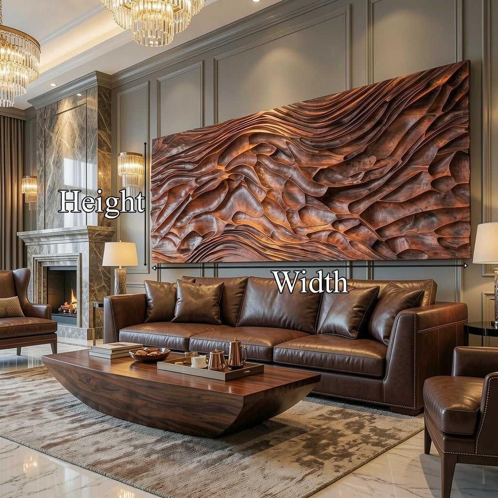 Modern Carved Wood Wall Art Living Room And Lounge