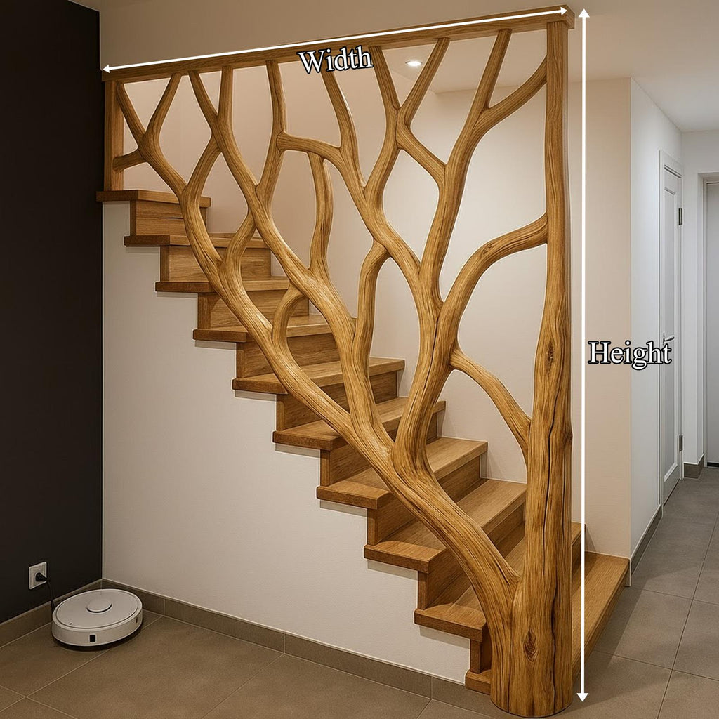 Rustic Stair Railing For Staircase And Entryway
