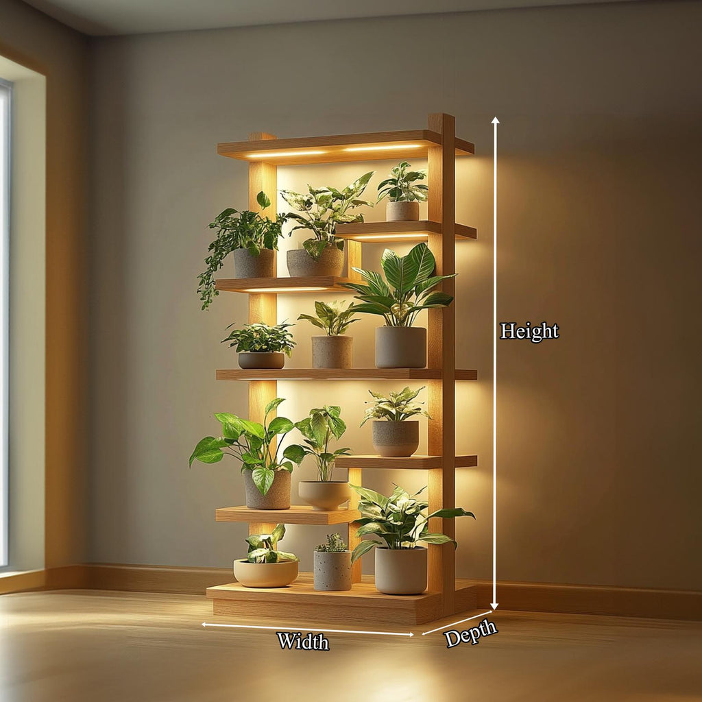 Mid Century Modern Plant Shelf Display Living Room