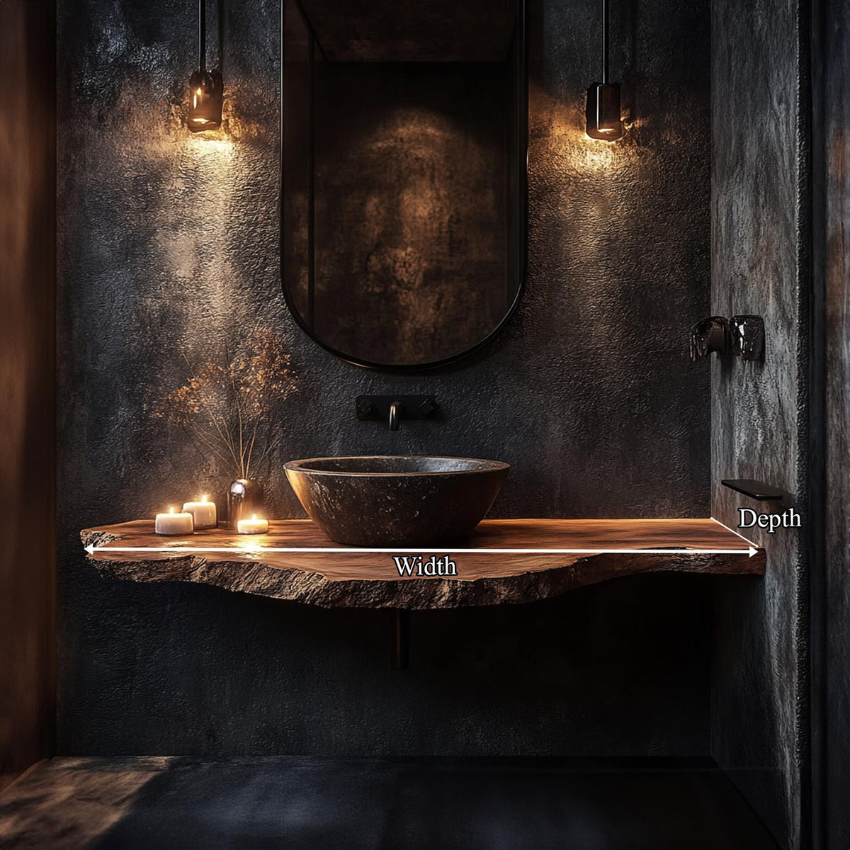 Rustic Floating Bathroom Vanity Modern Washroom SINLKIBRV182