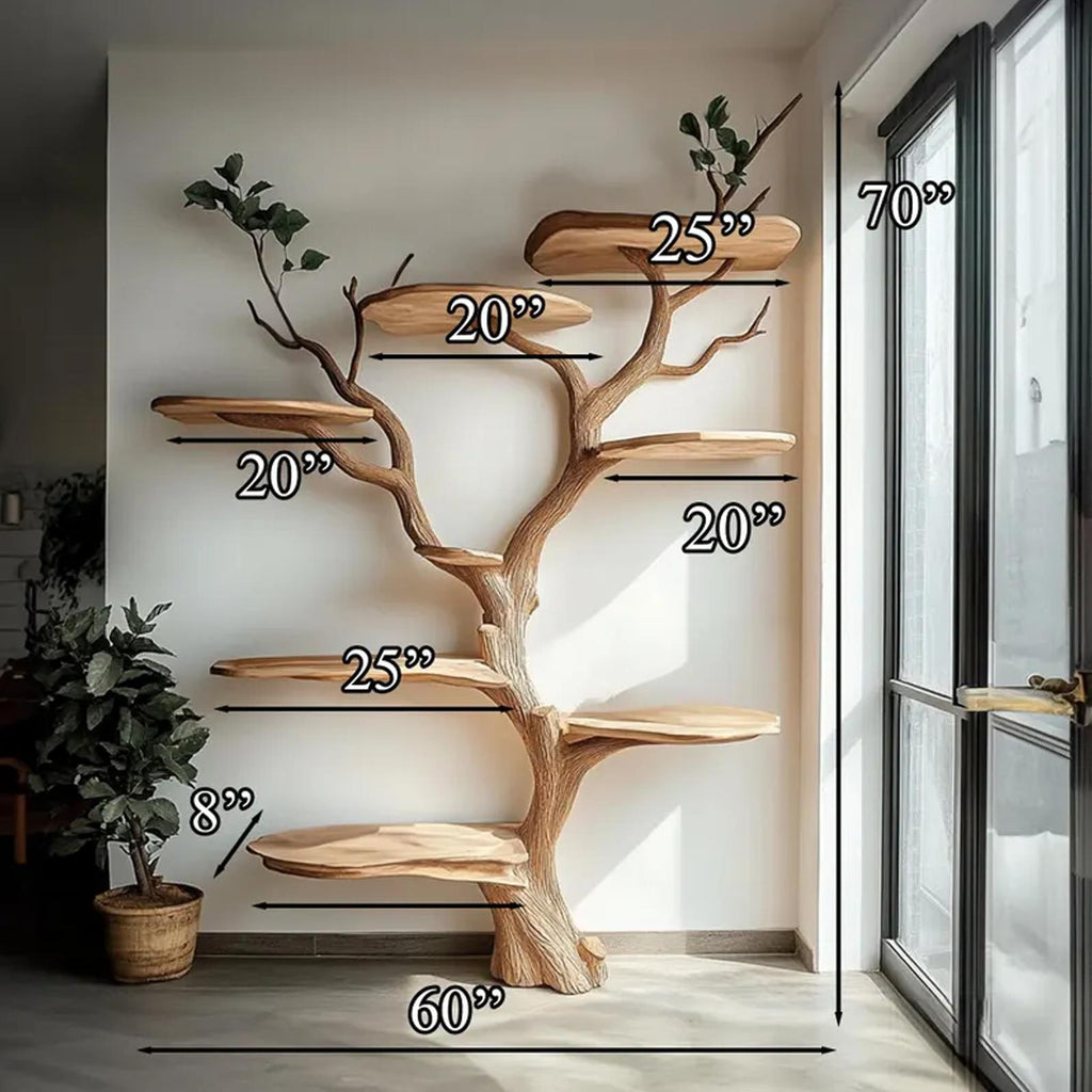 Mid Century Halloween Cat Tree Shelf Living Room