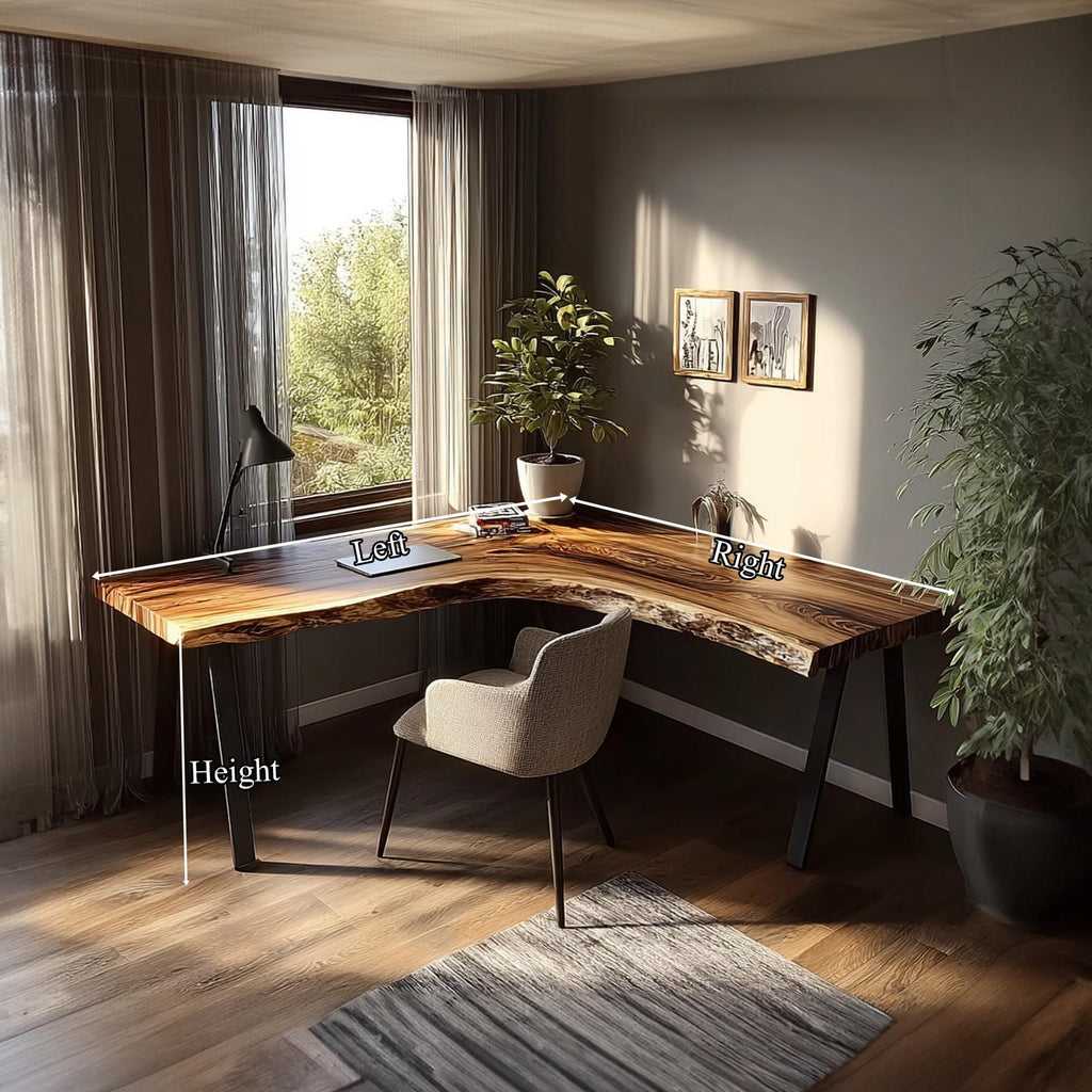 Rustic Organic Modern Work Corner Desk Home Office And Study Room