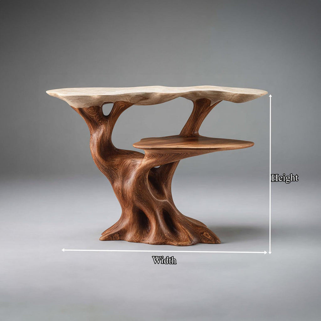 Rustic Organic Shape Nightstand Bedroom Accent
