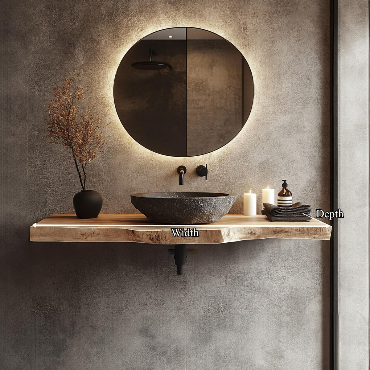 Mid Century Floating Vanity Modern Bathroom SINLKIBRV186